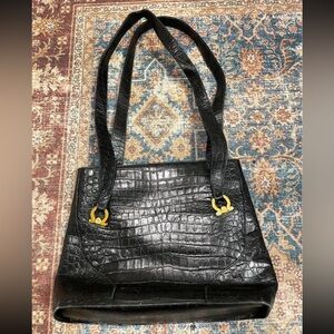 Salvatore Ferragamo Black Leather Bag